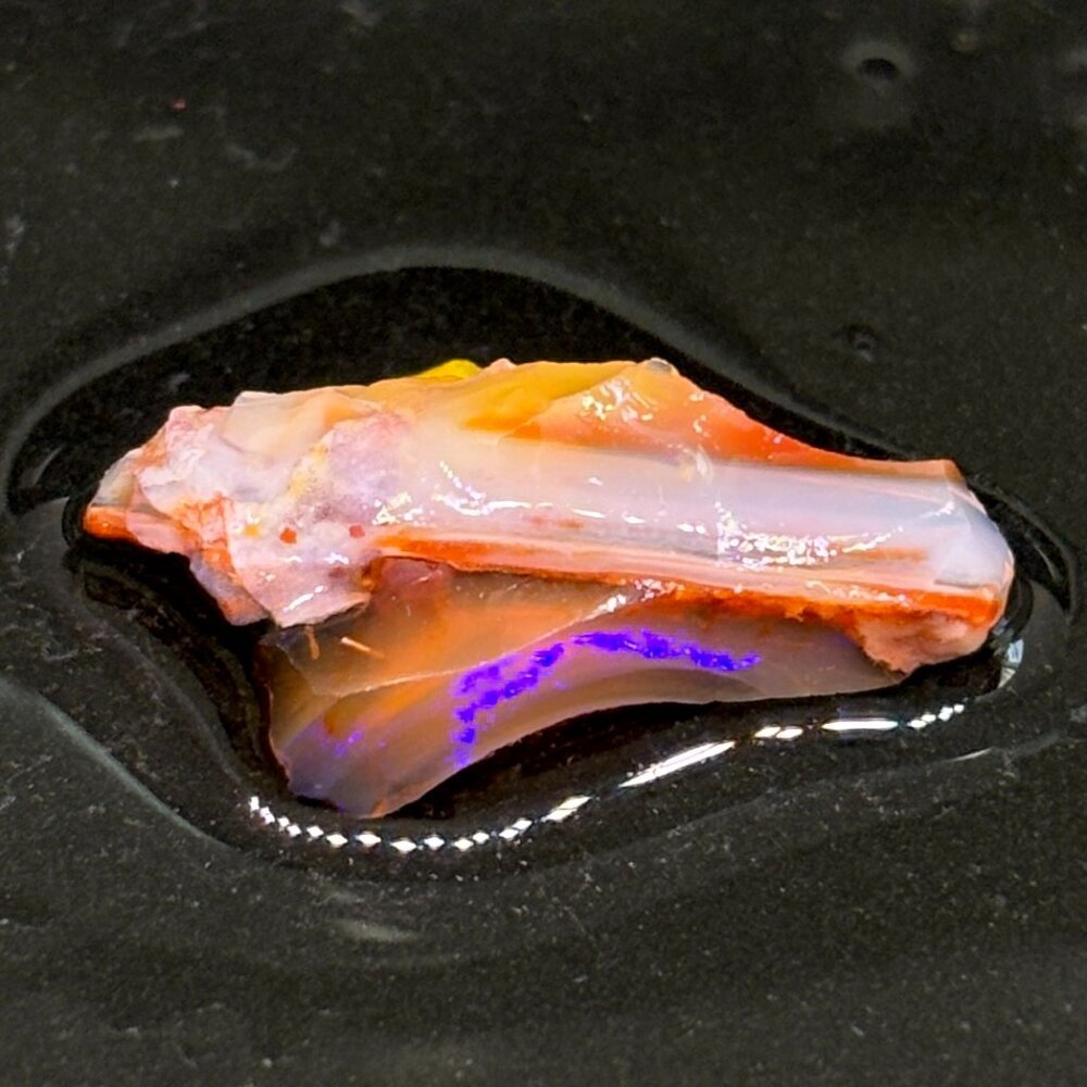 Multifired Mexican Fire Opal Specimen Collectible Display Crystal